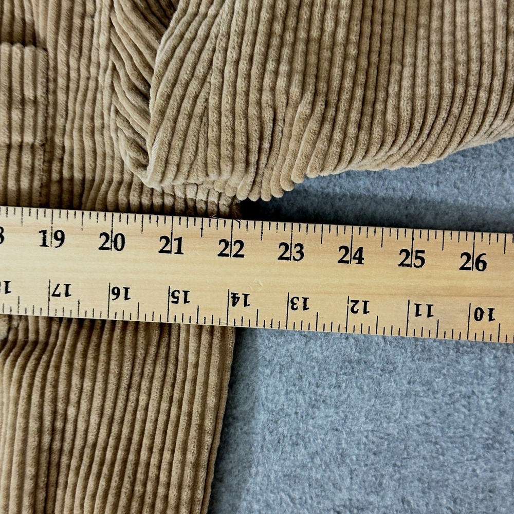 VTG J Crew Women Jacket S Tan Wide Wale Corduroy Barn Chore Coat Western Utility - Picture 7 of 10
